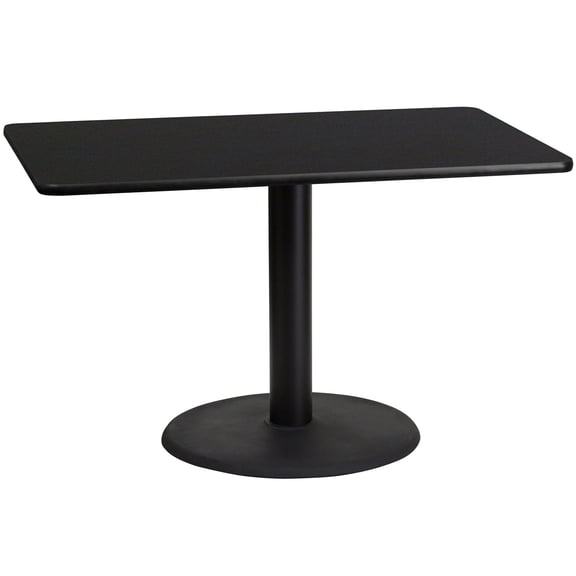 Bowery Hill 30" x 48" Restarant Dining Table in Black