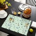 thumbnail image 4 of LightGreen Cartoon Dinosaurs Pattern Summer Placemats Table Placemats Set Of 4-Linen Kitchen Washable Placemats Table Mats 11.8"x17.7" Non-Slip Heat Resistant, 4 of 6
