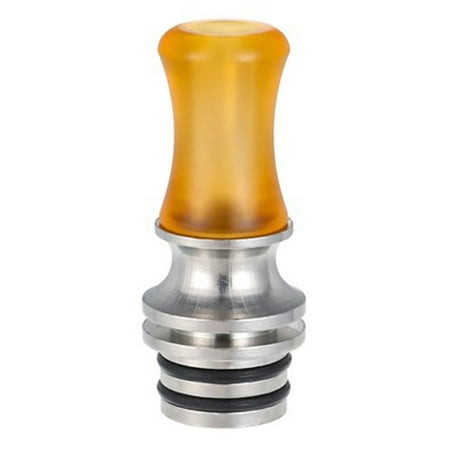 (Yellow) High Quality Drip Tip 510 Pipette Dripper Straw joint Heat Resistance Stainless Steel Base