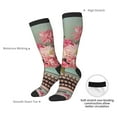 thumbnail image 4 of Logiee Vintage Typewriter Floral Print Gift Stocking Stuffers,Adult Stockings,Novelty Socks,Funny Socks Birthday Running Walking Sleeping, 4 of 6