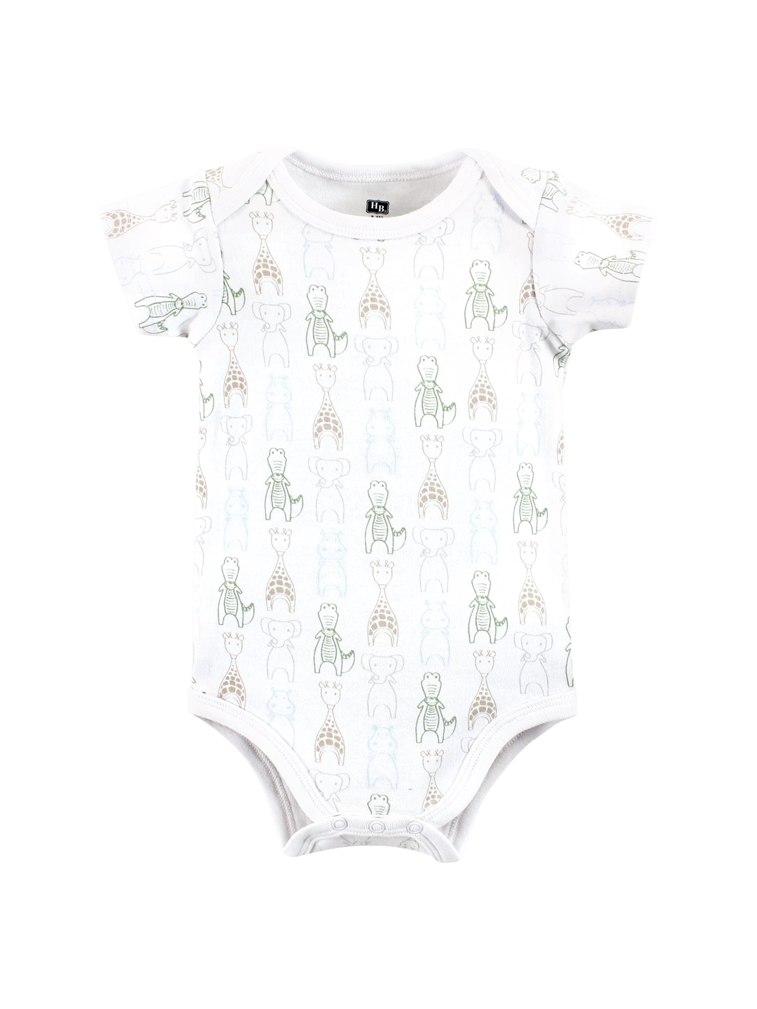Hudson Baby Cotton Short Sleeve Bodysuits, 3-Pack, Sizes Newborn-24 Months