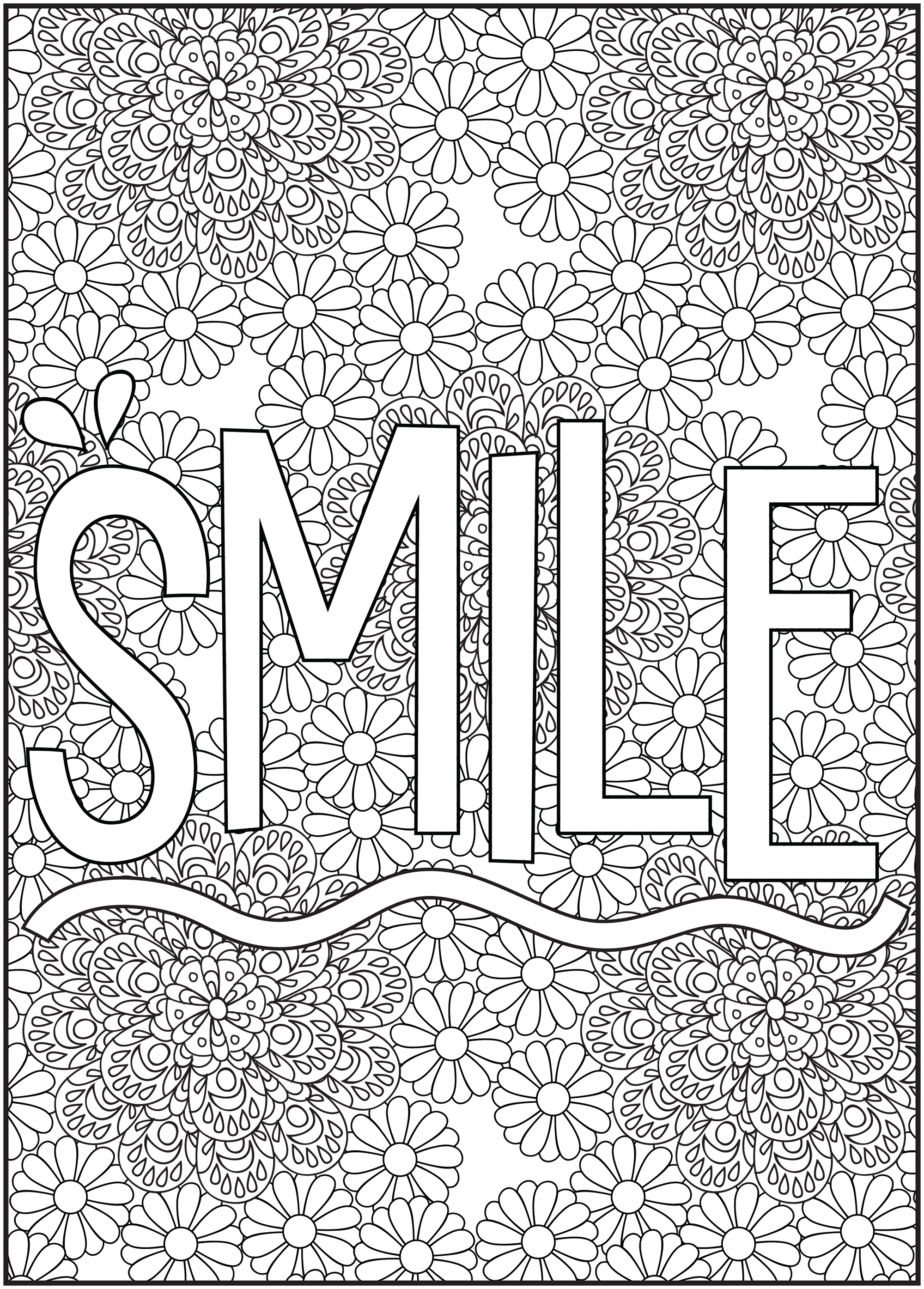 Cra-Z-Art Timeless Creations Adult Coloring Book, Words to Color by, 64 Pages - image 4 of 11