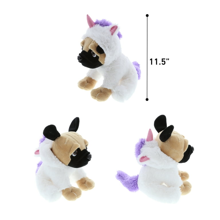 Pug unicorn toy top