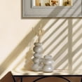 thumbnail image 3 of American Art Decor Cool Grey Cairns Glass Vase Set - 5.7" x 11.8", 3 of 8