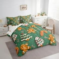 thumbnail image 3 of Castle Fairy Gingerbread Man 7-Piece Twin Kids’ Candy Cane Christmas Breathable Bedding Comforter Set, 3 of 8