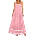 thumbnail image 2 of YuXingFu Wedding Guest Dresses for Women Maxi Crew Neck Plus Size Womens Dress Sleeveless for Beach Long Casual Summer Pink XL, 2 of 6