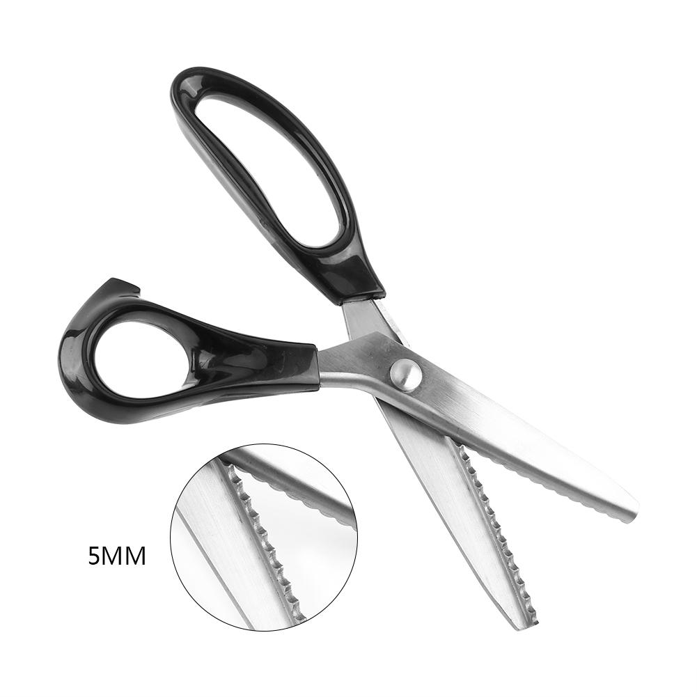 HERCHR Fabric Decorative Round/Triangle Edge Pinking Shears Scissors
