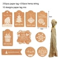 thumbnail image 4 of Coxeer Christmas Hanging Tag Set Festive Printed Gift Wrap Tag Paper Tags with Ropes, 4 of 10