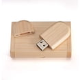 thumbnail image 2 of Novelty Wooden USB 2.0 Flash Drive Data Storage Memory Stick USB Stick Pendrive with Wooden Box (16GB, Ellipse Wood), 2 of 5