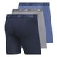 thumbnail image 5 of Calzoncillos bóxer Adidas para hombre, paquete de 3, color azul marino, gris, azul oscuro, microfibra, talla XXL, 5 of 7