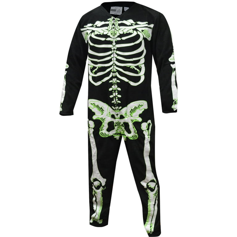 Glow skeleton pajamas sales