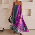 thumbnail image 1 of WILLBEST Robes pour Femmes Robe Maxi Contrastée Bretelles Spaghetti Tenues d'Été Voyage Sans Manches Longues Robes, 1 of 5