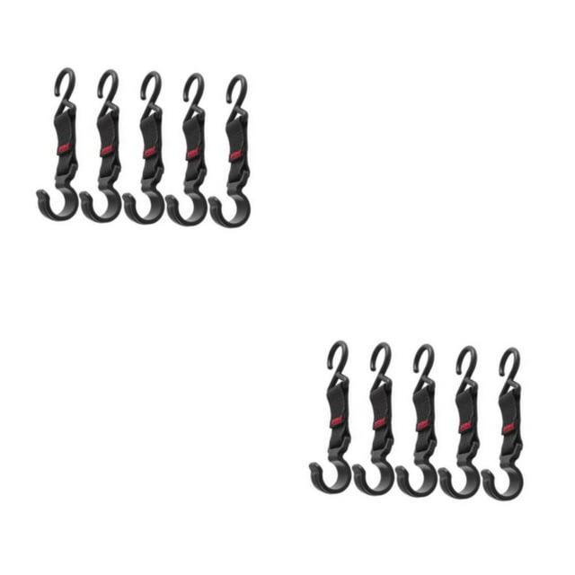 ZheElen 5Pcs Strap S-Hook Awning Brackets Storage Hooks Hook Camping Hanging Rack 2Set
