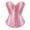 Pink, variant on JIKNTTR Women's Bustier Corset Top Plus Size Satin Waist Cincher Overbust Bustiers Lace Up Corset Tops For Women Work Clothes