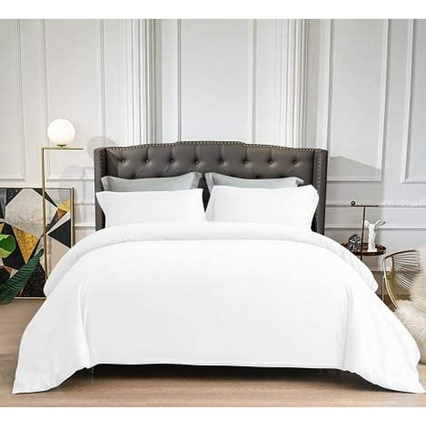 King California Size Duvet Cover Set 3 Piece 1800 Thread Count With 2 Shams Extra Soft Easy Fit Breathable Cooling Wrinkle Free Comfy Zipper Closure White Com King California Size Duvet Cover, Does A King Comforter Fit A California King Bed