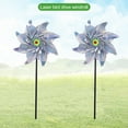 thumbnail image 7 of KMSS Reflective Pinwheels for Outdoor Garden 10Pcs Wind Spinners Pinwheel Bird Repellent Blinder Devices Deterrent Extra Sparkly Pinwheel with Stake, 7 of 7