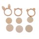 thumbnail image 1 of Marco de punto de cruz de 3 piezas con forma de mini gato, oso, conejo, aros de madera para bordar, kit de punto de cruz de madera para manualidades., 1 of 7