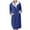 Blue, variant on Womens Hooded Fleece Robe Soft Plush Flannel Long Bathrobe Ladies Winter Warm Sleepwear Velour Robes