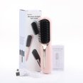 thumbnail image 3 of Hair Straightener Brush, Heated Ionic Hair Straightener Comb, Cordless Curling Hair Straightening Styling Comb, Hair Styling Tools for Less Frizz, Shinier & Smoother Hair, 20s Quick Heat-Up, Pink, 3 of 8