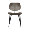 thumbnail image 2 of Benjara Contemporary Style Dining Accent Chair with Angled Legs, Set of 2, Brown, 2 of 2