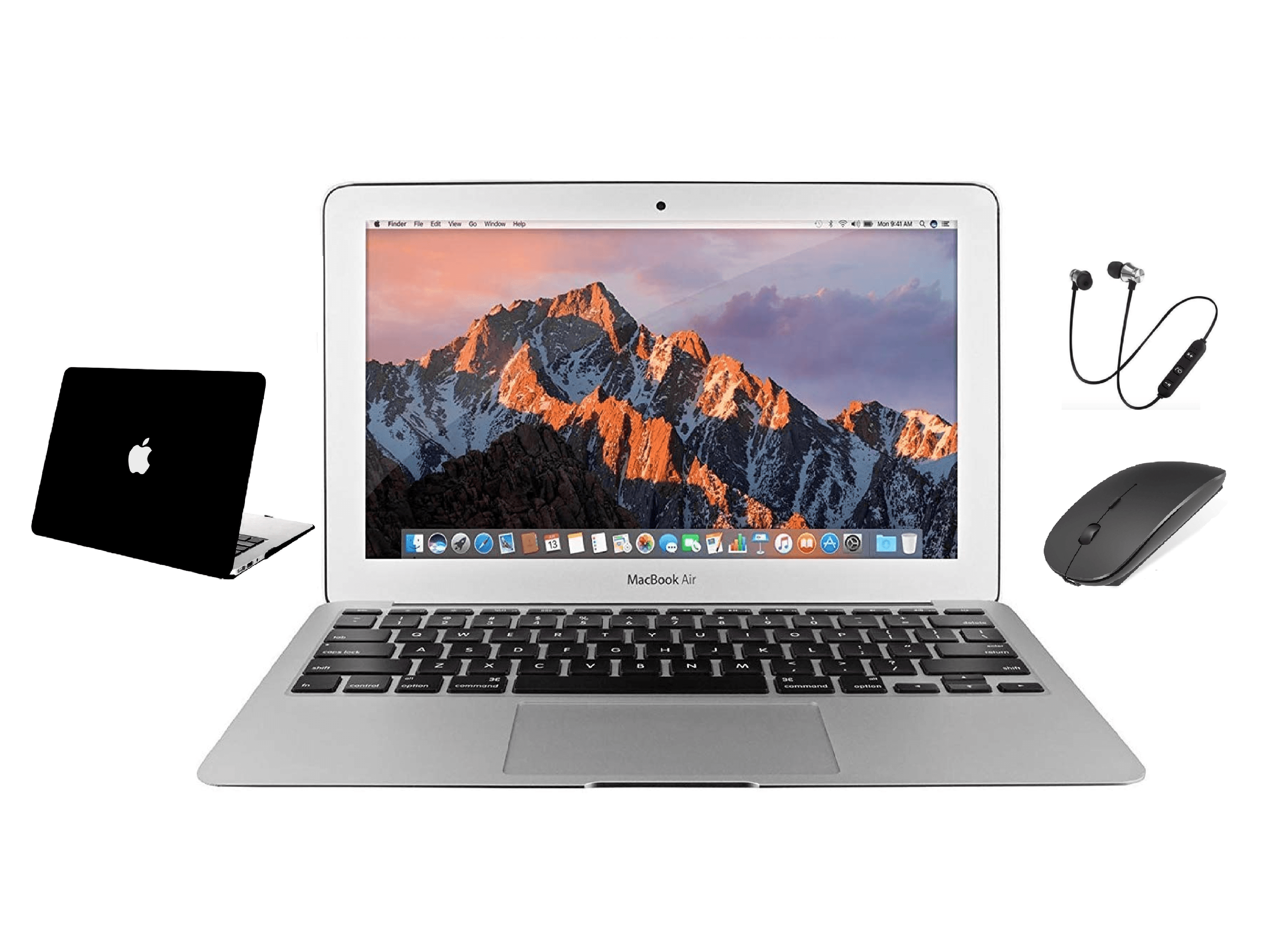 Apple Macbook Air 11.6-inch Bundle Includes: Wireless Headset, Generic  Case, Bluetooth Mouse & 1 Year Warranty | 4GB RAM - 128GB SSD | Black 