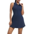thumbnail image 5 of SMihono Tennis Dress for Women, Tennis Golf Dresses with Built in Shorts and Pockets for Sleeveless Workout Athletic Dresses Blue L, 5 of 9