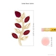 thumbnail image 2 of Angara Natural Pear and Marquise Ruby Olive Branch Earrings for Women in 14K Yellow Gold – July Birthstone Jewelry | Pear and Marquise Ruby Earrings, 2 of 7