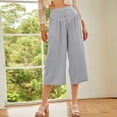 thumbnail image 3 of Lumtrix Womens Wide Leg Capri Pants 2026 Spring Summer Baggy High Waisted Trendy Cropped Trousers with Pockets Gray M, 3 of 6