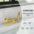 thumbnail image 2 of EVERSTEIN Bathtub Faucet Waterfall Mixer Faucet with Hand Shower Deck Mount - 7'6" x 9'6" Yellow, 2 of 5
