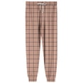 thumbnail image 5 of Men's Pajama Pants Tapered Leg Lounge Pants Sleepwear Bottoms Plaid Drawstring Waist Sleep Pants, 5 of 7