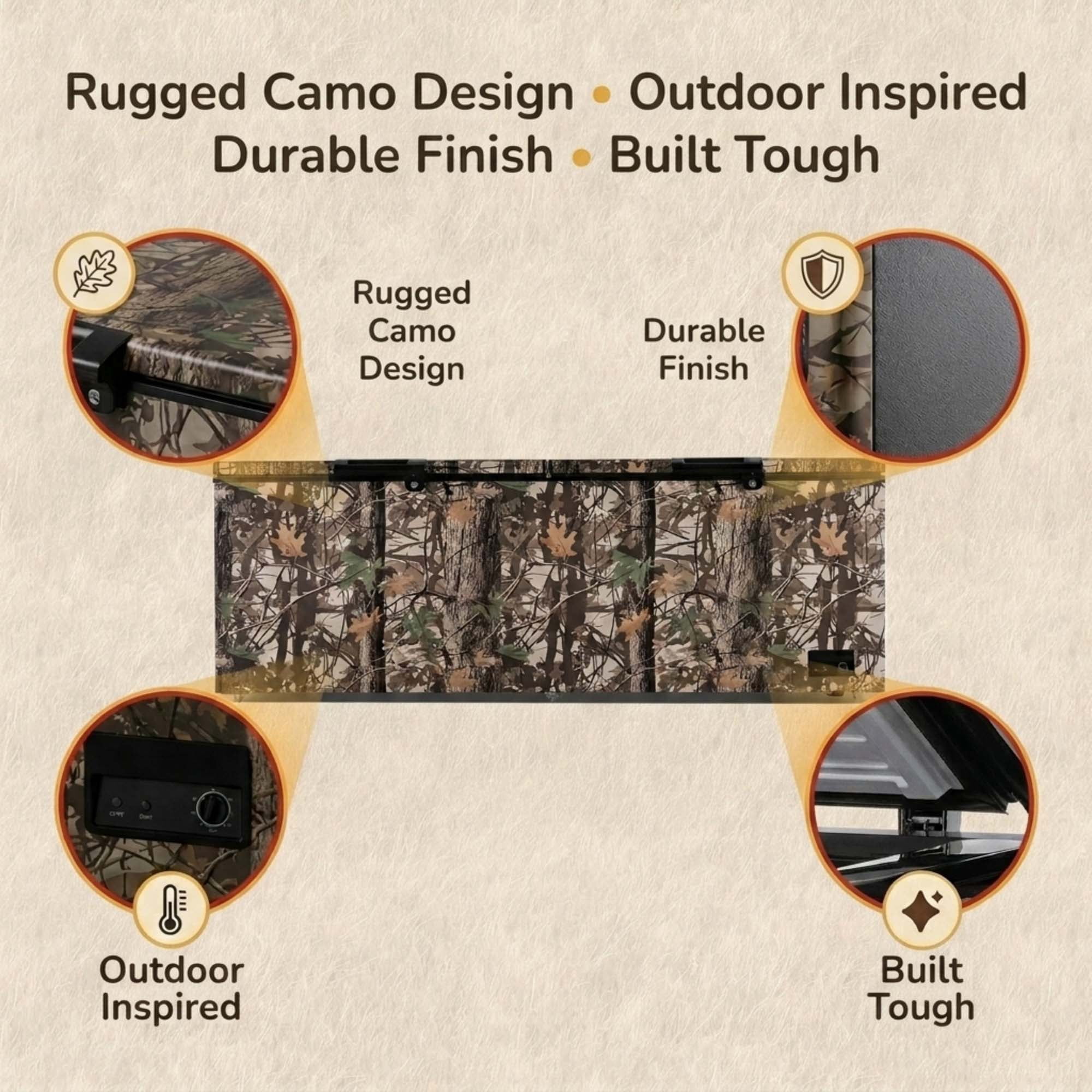 Magnavox 30 Cu. ft. 2-Door Chest Freezer, Garage Ready Hunting Camo Deep Freezer