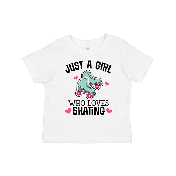 Inktastic Just a Girl Who Loves Skating Girls Toddler T-Shirt