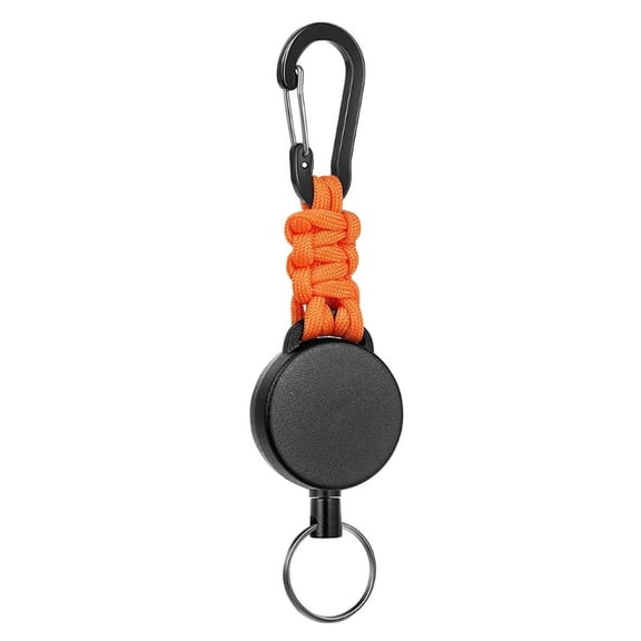 Outdoor Climbing Carabiner Keychain Heavy Duty Paracord Keyrings Retractable Rope Carabiner Keychain for Outdoor Camping