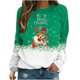 thumbnail image 1 of Moda navideña para mujer, informal, de manga larga, cuello redondo, estampado, sudadera para mujer, Tops Pompotops gfhjh14493, 1 of 5