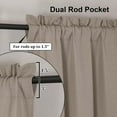 thumbnail image 4 of shiyou-Bessie Stone Curtains 63 Inch Length 2 Panels, Light Filtering Curtains for Bedroom, Faux Linen Textured Rod Pocket Curtain Drapes, Window Treatments for Living Room, Each 40 W x 63 L, 4 of 4