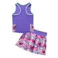 thumbnail image 2 of inhzoy Kids Girls 2PCs Golf Tennis Sports Outfits Racerback Vest with Skirt Skorts A Purple 6, 2 of 7