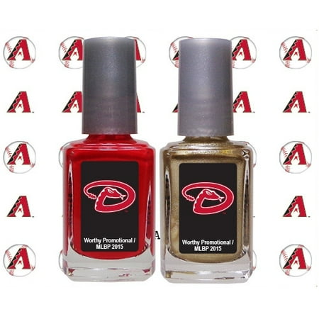 Arizona Diamondbacks 2-Pack Nail Polish with Nail Decal - No Size
