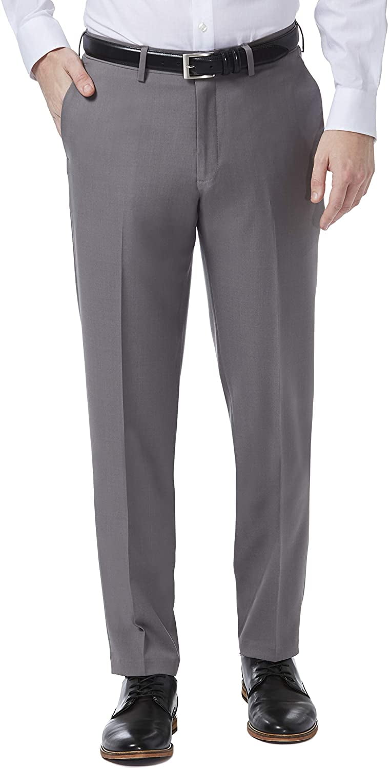Haggar Mens Premium Comfort Stretch Slim Fit Dress Pant