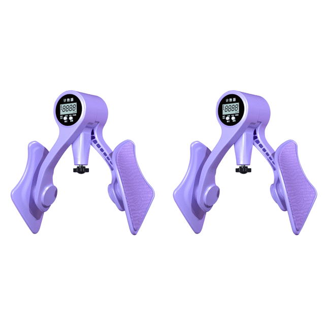Entrenador interior digital para muslos con clip para encimera, dispositivo de fitness, color morado