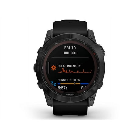 Garmin fenix 7X Sapphire Solar, Black DLC Titanium with Black Band