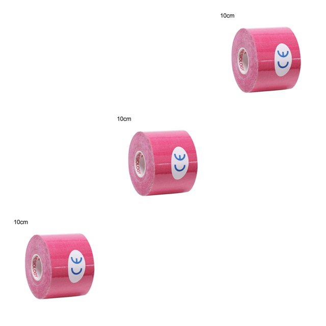 Sonducket Cinta muscular Soporte Elástico Deporte Adhesivo Vendaje Gimnasio Fitness Correa muscular, Rosa, 10 cm x 5 m Rosa 10 cm * 5 m 3piezas
