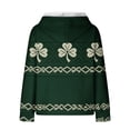 thumbnail image 4 of Women's St Patricks Day Sweatshirt Long Sleeve Crewneck Irish Shamrock Print Hoodie Plus Size Saint Patricks Shirt Dark Green M, 4 of 4