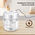 thumbnail image 3 of Mini picadora de ajo eléctrica, trituradora de jengibre con carga USB, resistente y duradera, herramientas de cocina, 100/250mL, 3 of 4
