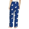 thumbnail image 3 of Naloa Moon Lamb Print Women’s Ultra-Soft Comfy Pajama Lounge Pants with Pockets & Drawstring, 3 of 8