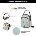 thumbnail image 4 of FORMRS Crossbody Bag for Women Quilted Travel Shoulder Cell Phone Purse with Chain Strap Handbag, Green Cute Rabbits, 4 of 7