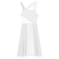 thumbnail image 5 of Jizyo Women's Lyrical Dance Dress Camisole Gymnastic Leotard with Chiffon Skirt Modern Contemporary White S, 5 of 7