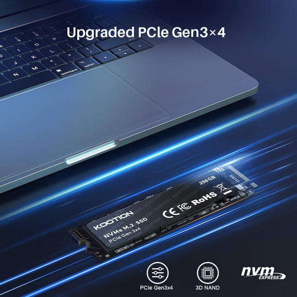 KOOTION 256GB NVMe M.2 Internal Solid State Drive up to 2500MB/s