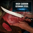 thumbnail image 6 of Brisket Knife – 12" Carving & Slicing Knife for Meat & BBQ Sharp German Steel, Sheath Included, Ergonomic Full Tang Handle Design, Grilling Gifts for Men – Artisan Series, 6 of 8