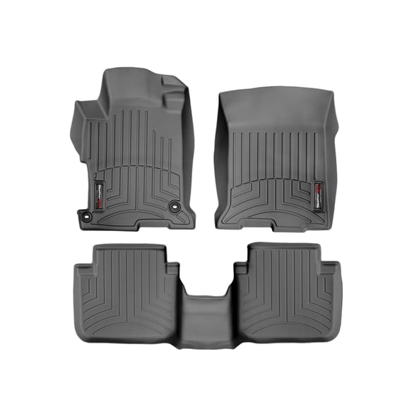 WeatherTech Custom Fit FloorLiners compatible with 2013-2017 Honda Accord - 1st & 2nd Row, Black