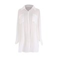 thumbnail image 3 of Womens Spring Summer Shirts Mesh Button Down Sexy Top Long Sleeve Shirts for Women, 3 of 4